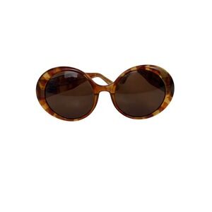 Chanel Vintage Oversized Round Tortoise Shell Sunglasses CC Logo 0014 10 Italy
